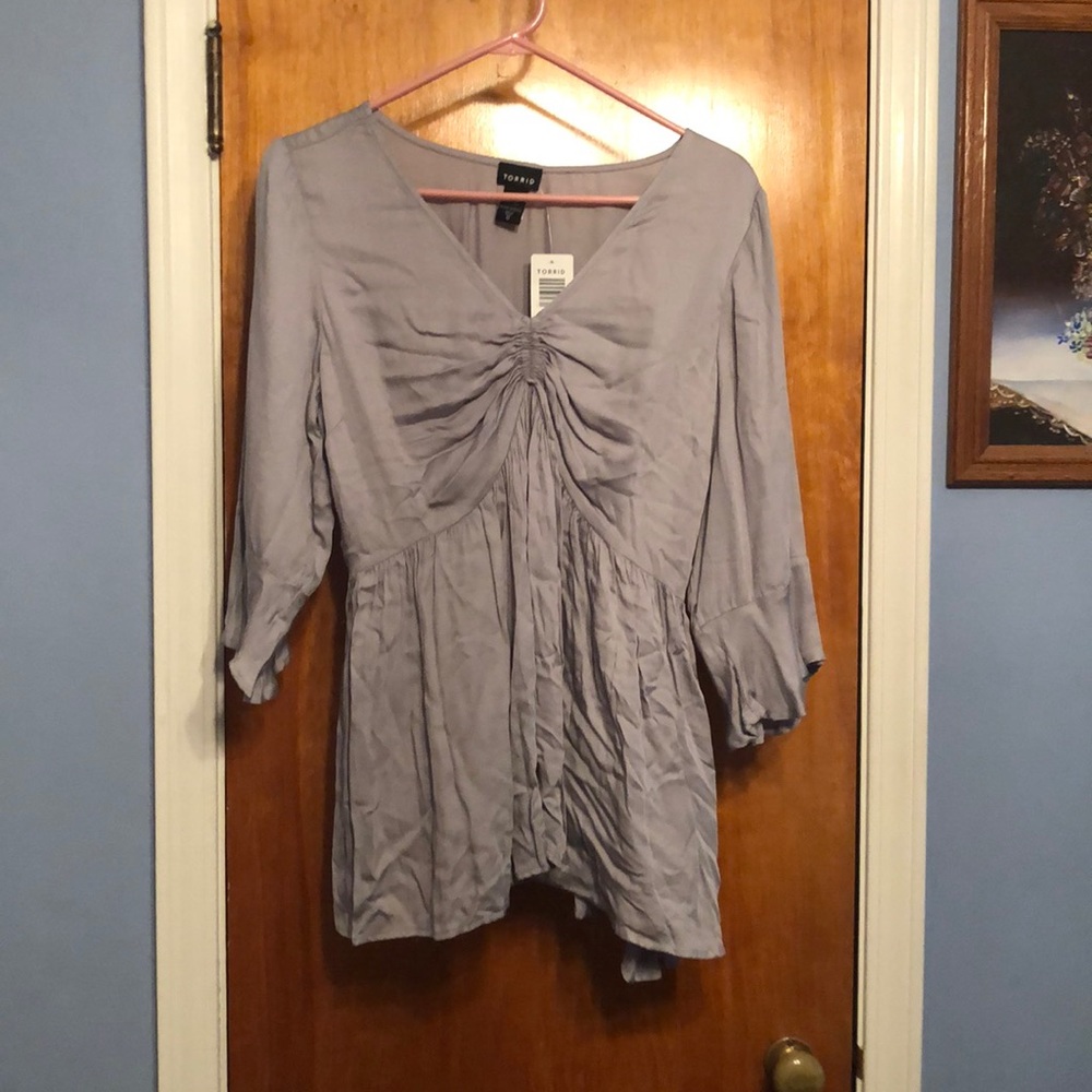 Torrid grey babydoll top